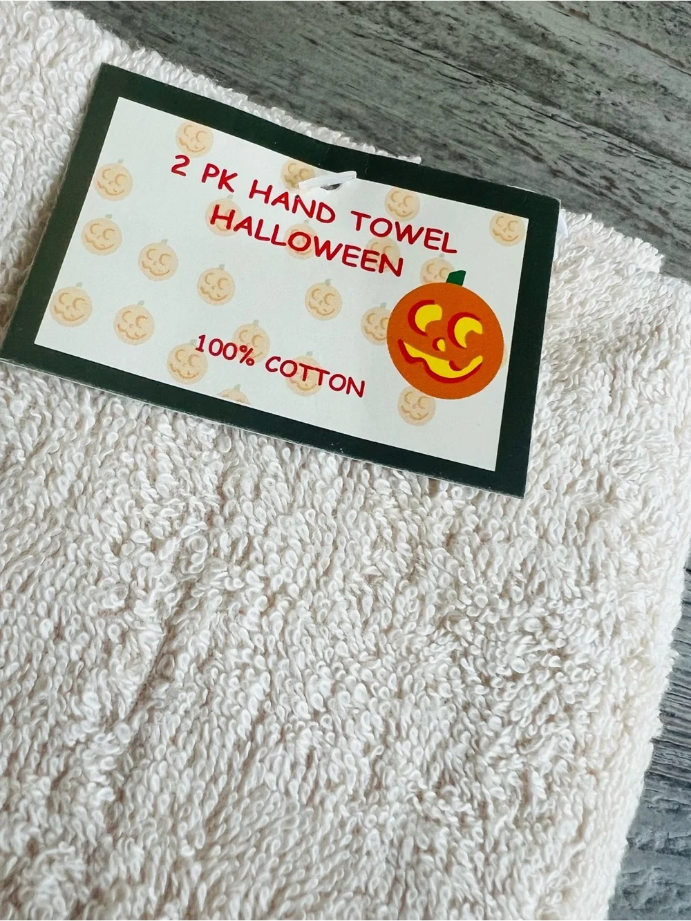 Spooky Chic Cotton Craft Luxury Hand Towels – Set of 2 | Boho - 100% Cotton